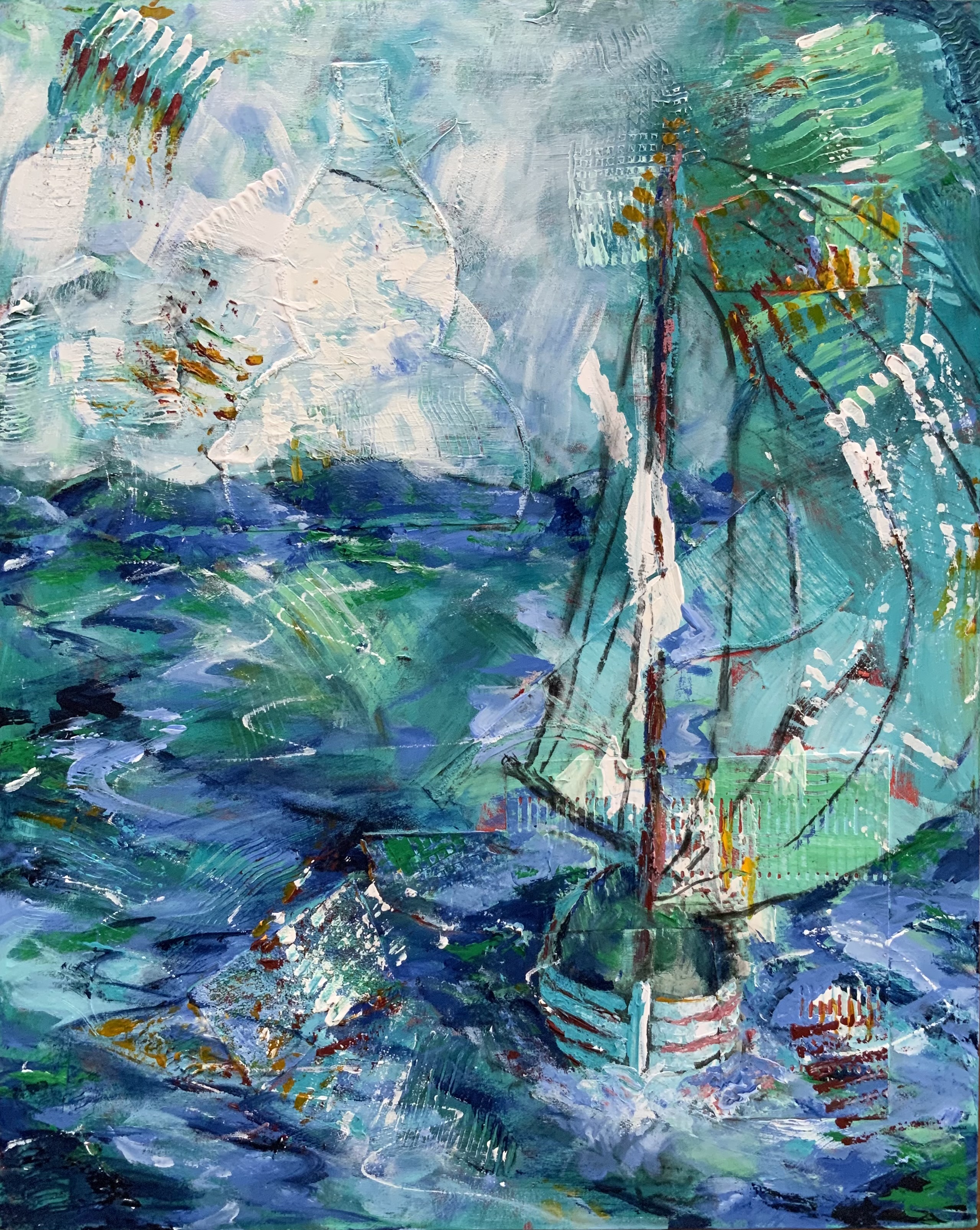 Œuvre Arseno artiste professionnel « Pleins voiles dehors » 